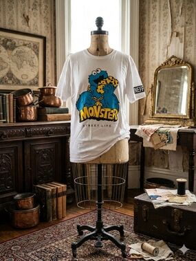 NEFF x Sesame Street Cookie Monster "Street Life" Graphic Tee - Size M